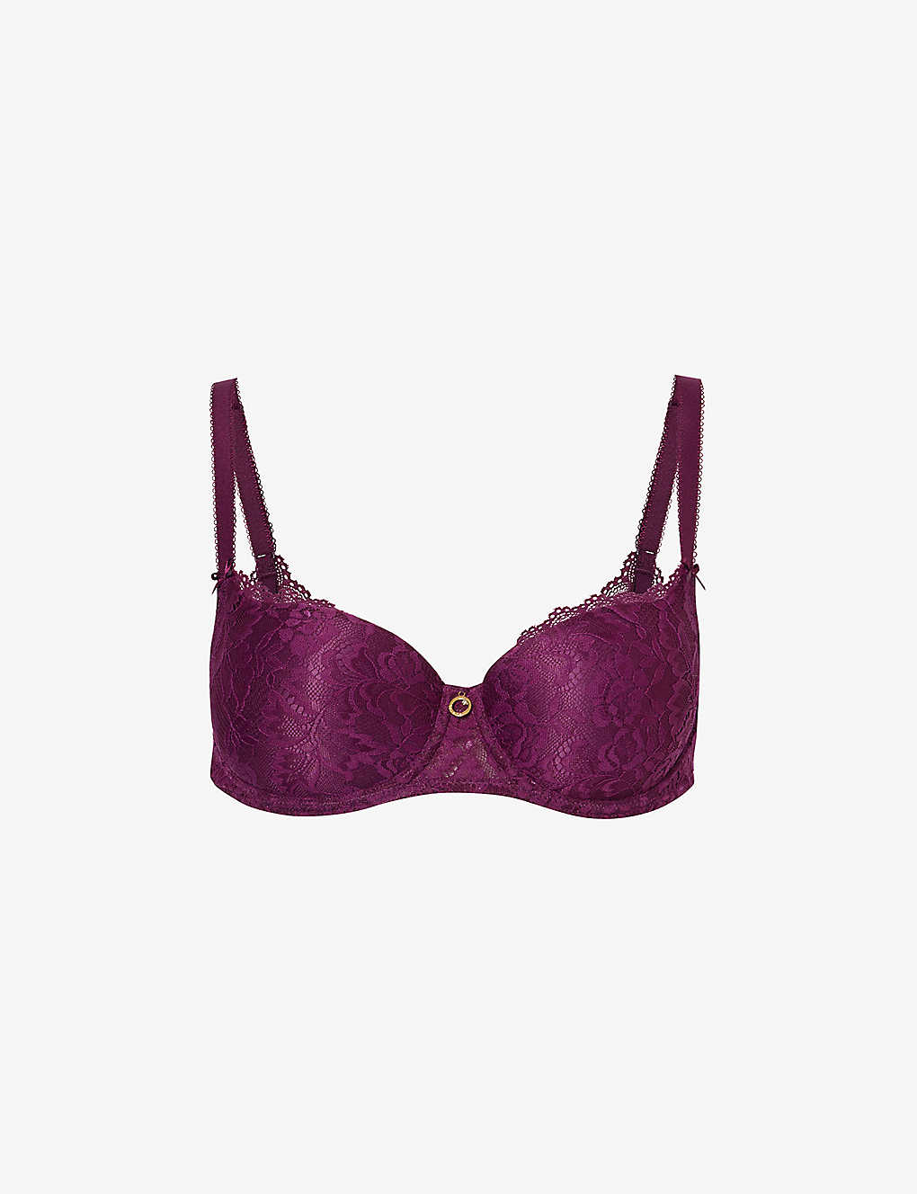 Aubade Womens Berry Rosessence Half-cup Stretch-lace Bra In Purple