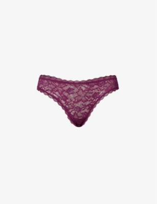 AUBADE AUBADE WOMEN'S BERRY ROSESSENCE MID-RISE STRETCH-LACE TANGA BRIEFS