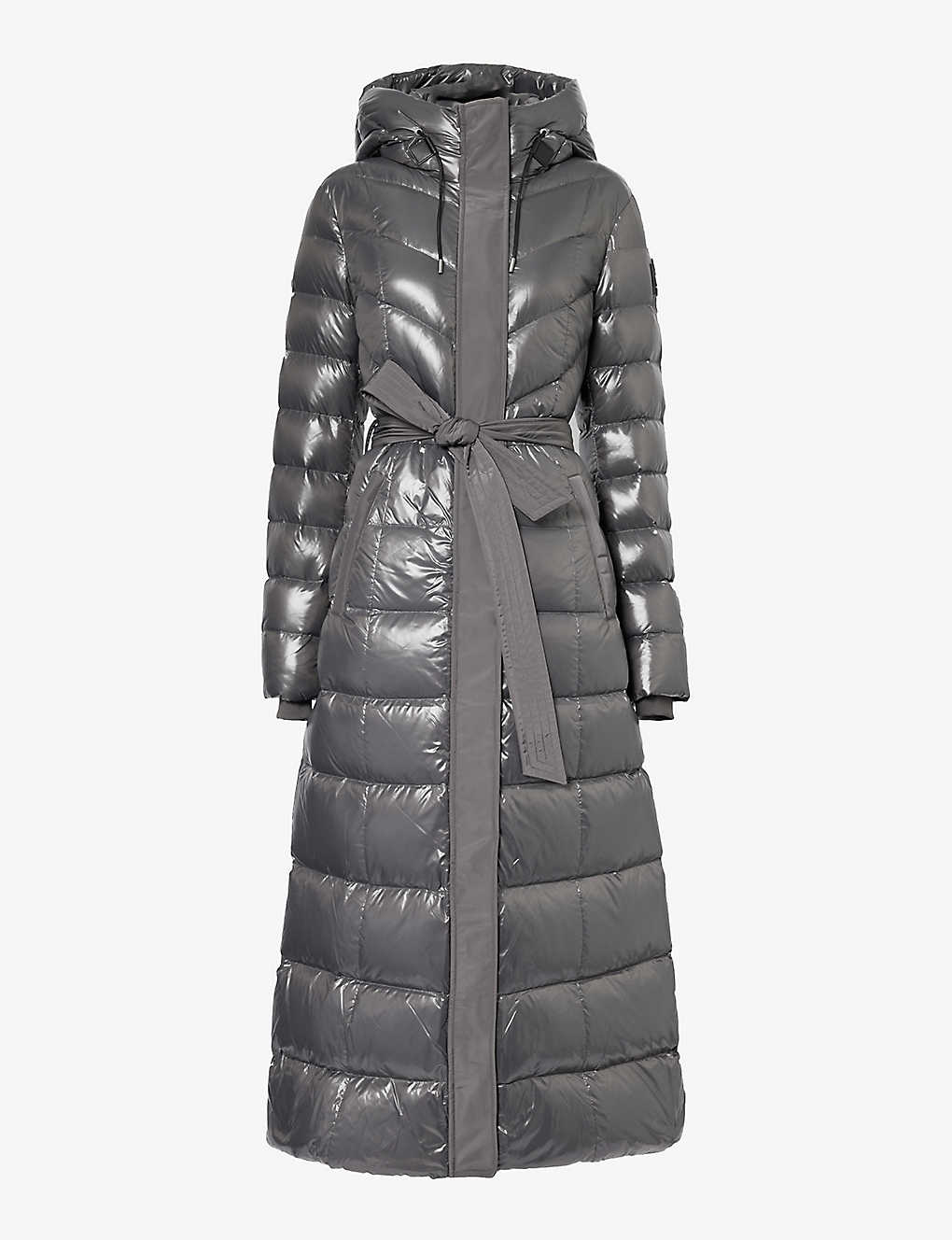 Mackage Womens Carbon Calina Quilted Recycled Polyamide-down Coat In Grey