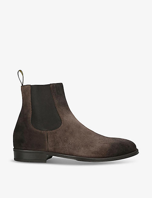DOUCALS: Flex pull-tab suede Chelsea boots
