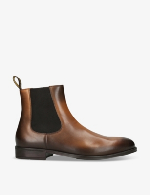 Doucal's Doucals Mens Tan Flux Leather Chelsea Boots