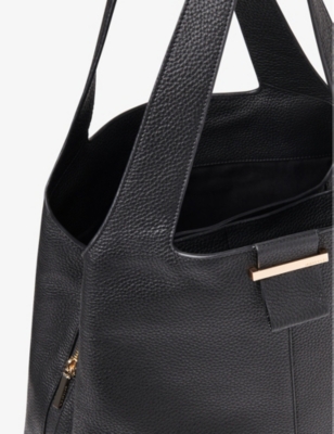 Shop Whistles Black Dia Twin-handle Leather Tote Bag