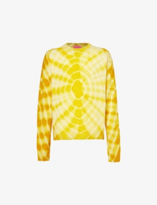 THE ELDER STATESMAN: Tie-dyed dropped-shoulder relaxed-fit cashmere jumper