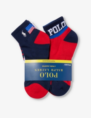 Embroidered logo ankle socks Set of 6, Polo Ralph Lauren