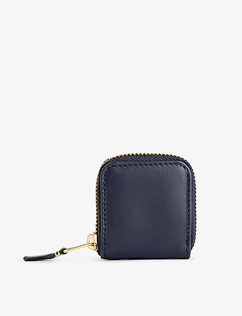 COMME DES GARCONS: Half-zip leather coin purse