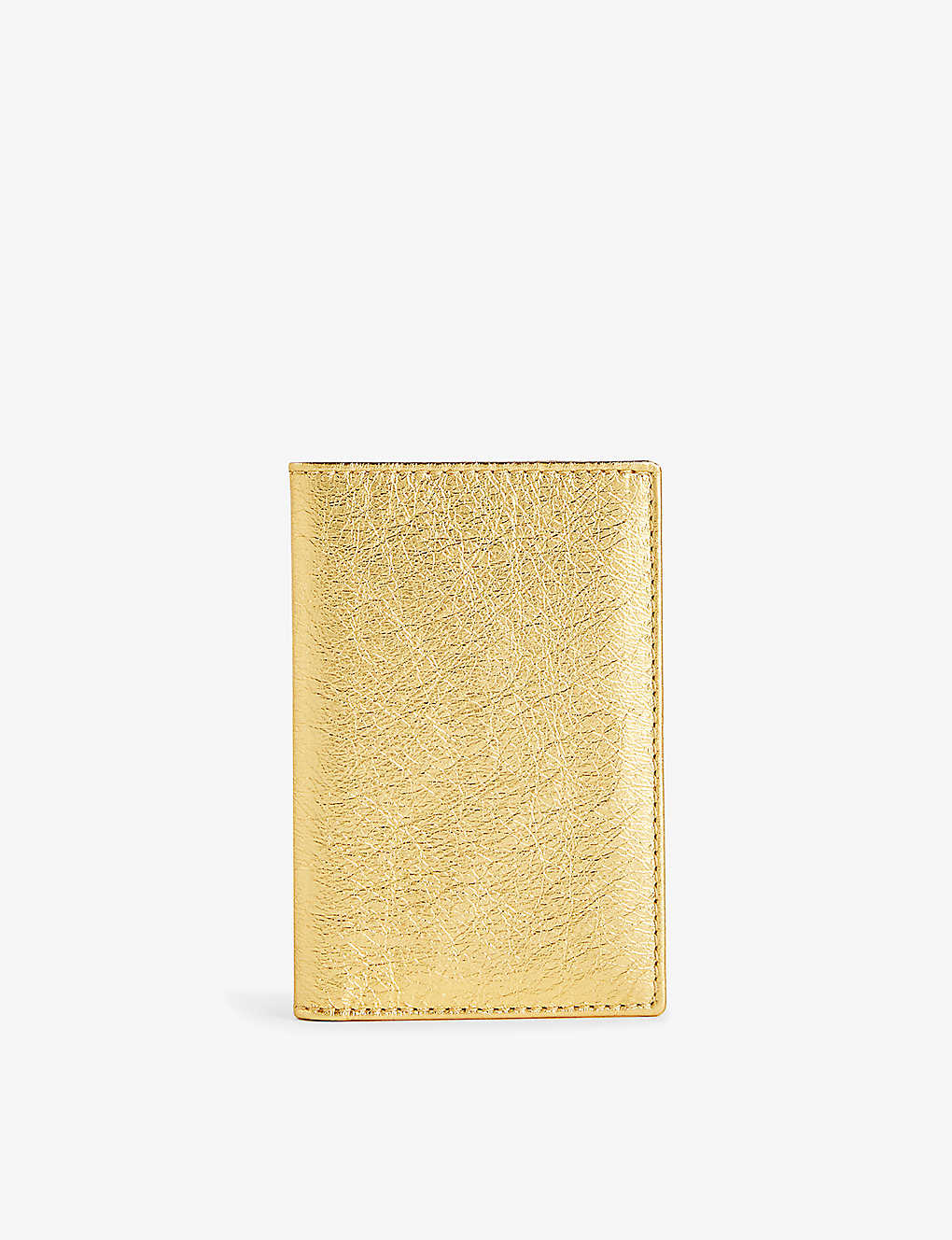 Comme Des Garçons Comme Des Garcons Gold Classic Logo-debossed Leather Card Holder
