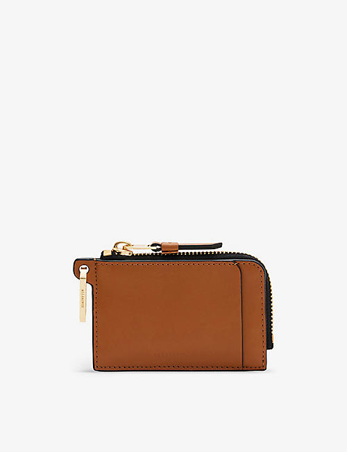ALLSAINTS: Remy detachable-ring zip-up leather wallet