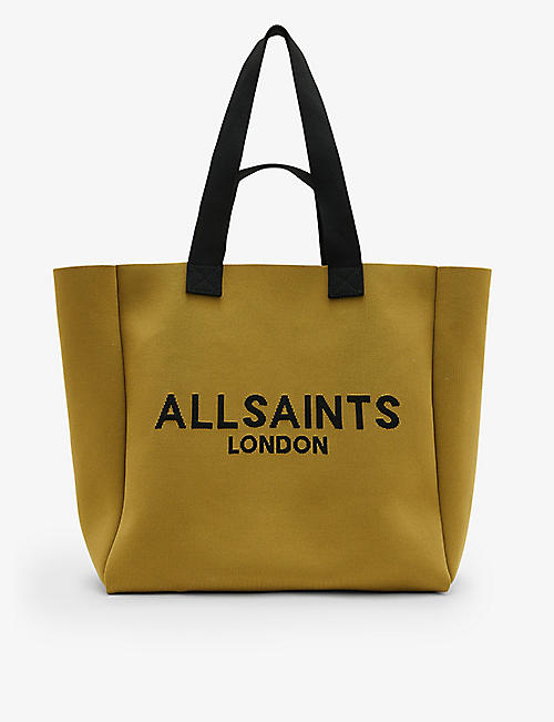 ALLSAINTS: Izzy logo-print recycled-polyester tote bag