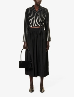Shop Symetria Women's Black/ivory Stripe S M 10 Jkt Comission Jacket