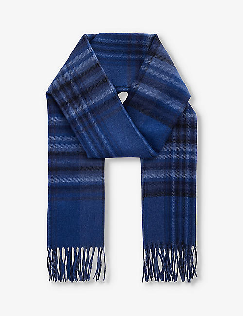THE INOUE BROTHERS: Brushed fringed-trims alpaca-wool scarf
