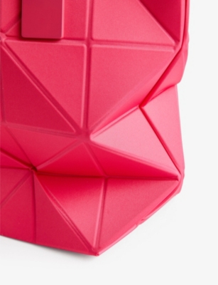 Shop Bao Bao Issey Miyake Pink Track Small Shell Shoulder Bag