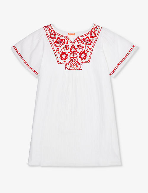 SUNUVA: Embroidered folk cotton dress 2-12 years