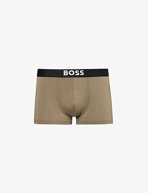 BOSS: Branded-waistband stretch-jersey trunks