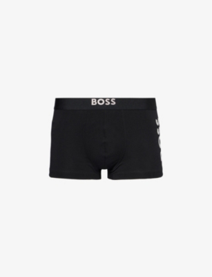 BOSS: Starlight branded-waistband stretch-cotton trunks