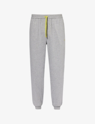 BOSS: Brand-embroidered tapered-leg stretch-cotton jogging bottoms