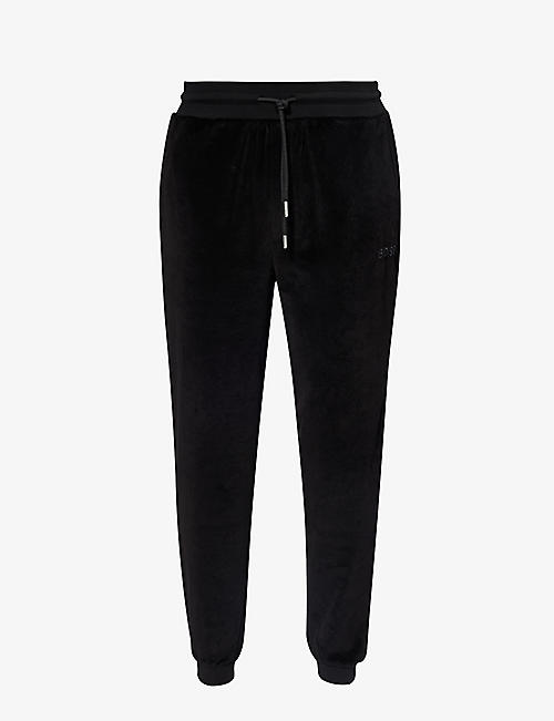 BOSS: Brand-embroidered cotton-blend jogging bottoms