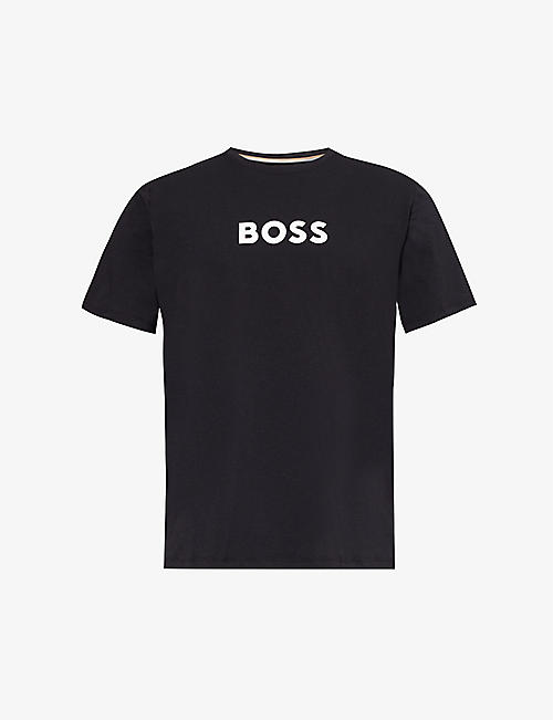 BOSS: Logo-print stretch-cotton T-shirt