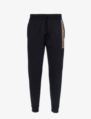 BOSS: Brand-print cotton-jersey jogging bottoms