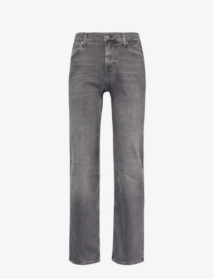 7 For All Mankind Mens Slimmy Tapered Luxe Performance Eco Jeans In Dark Stonewash In Grey
