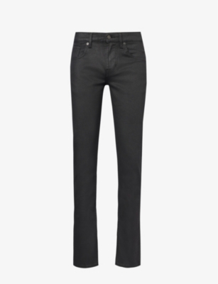 7 For All Mankind Slimmy Luxe Sport Super Slim Fit Jeans In Black