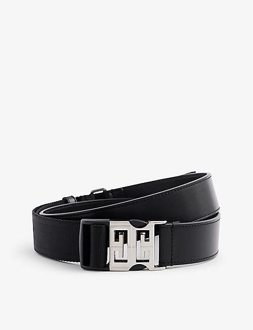 GIVENCHY: Branded-buckle woven belt