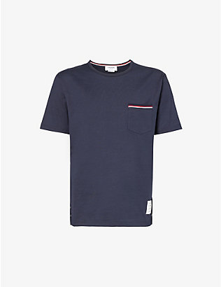 THOM BROWNE: Chest-pocket regular-fit cotton-jersey T-shirt