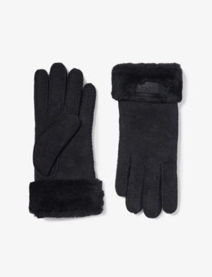 Ugg Shearling Gloves In Black