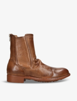 Shop Officine Creative Women's Brown Calixte 049 Leather Chelsea Boots