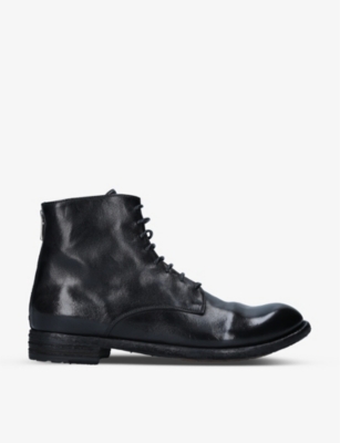 OFFICINE CREATIVE: Lexicon chunky-sole leather boots