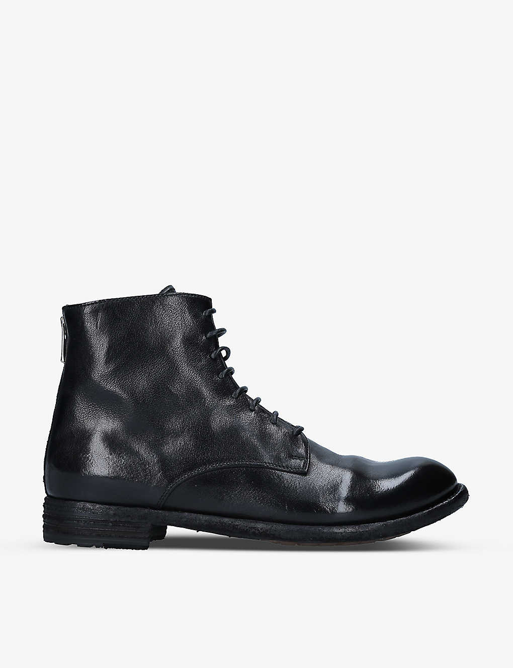 Officine Creative Womens Black Lexicon Chunky-sole Leather Boots