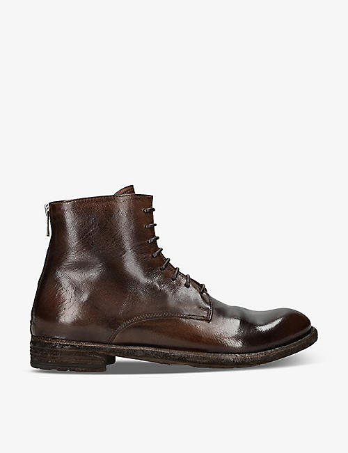 OFFICINE CREATIVE: Lexicon chunky-sole leather boots