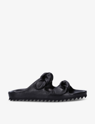 Officine Creative Womens Black Pelagie Two-strap Leather Sandals
