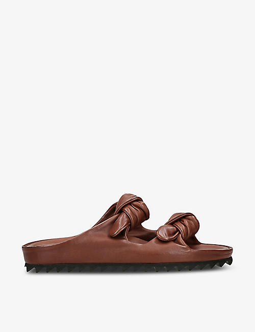 OFFICINE CREATIVE: Pelagie two-strap leather sandals