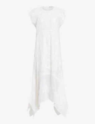 ALLSAINTS: Gianna embroidered cotton maxi dress