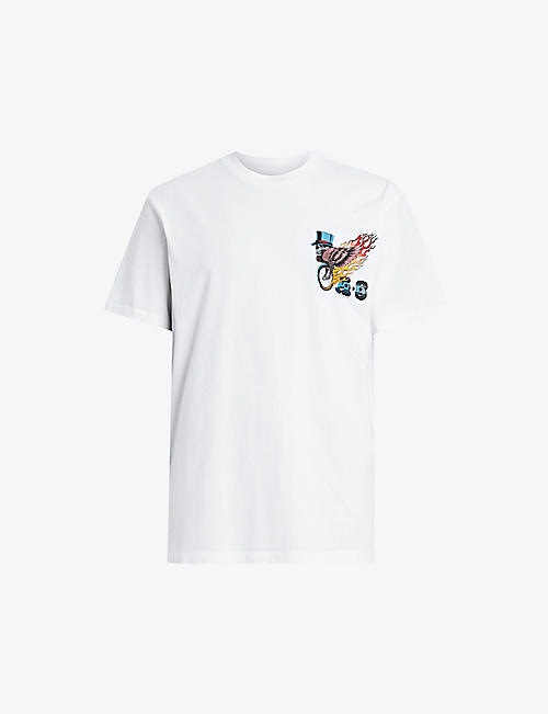 ALLSAINTS: Roller graphic-print organic-cotton T-shirt