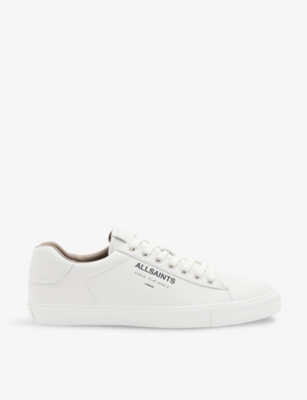 ALLSAINTS: Underground brand-print leather low-top trainers
