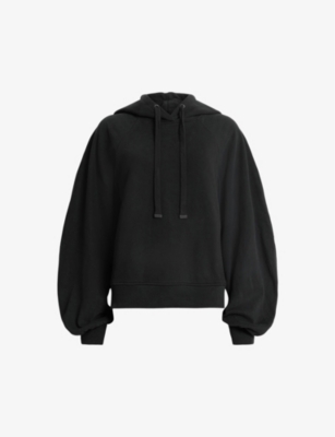 MYRA JAY Cotton Onyx Zip Logo Hoodie – Myra Jay