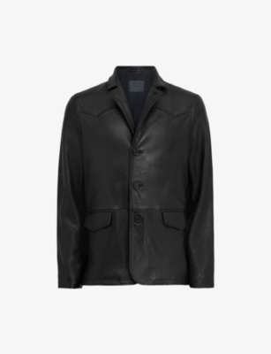 Hunter regular fit leather blazer