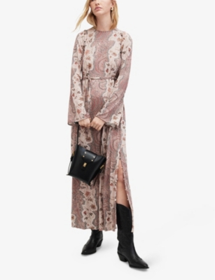 Susannah paisley-print stretch-woven maxi dress