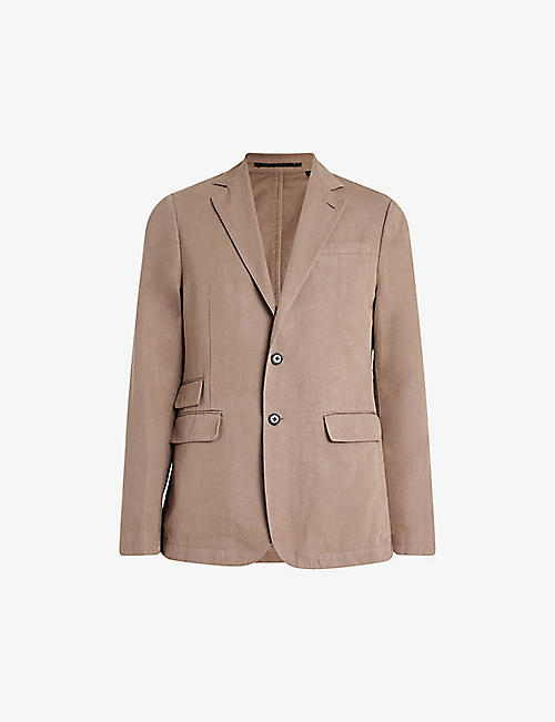 ALLSAINTS: Sainte notch-lapel cotton-blend blazer