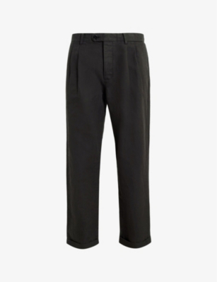 ALLSAINTS: Sainte pleated cotton and linen trousers