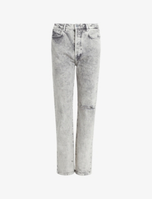ALLSAINTS: Edie straight-leg high-rise stretch-denim jeans