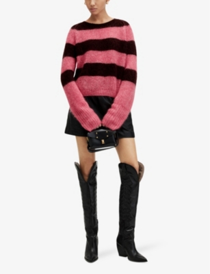 ALLSAINTS: Lana striped mohair-blend jumper
