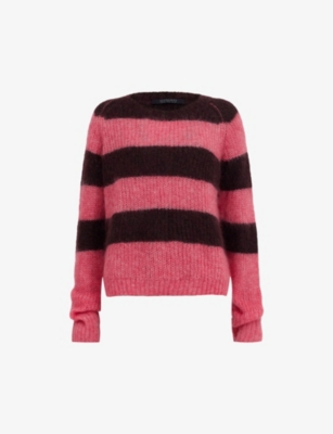 ALLSAINTS: Lana striped mohair-blend jumper