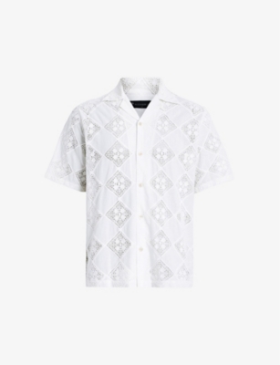 ALLSAINTS: Vista floral-broderie organic-cotton shirt
