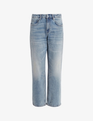 ALLSAINTS: Ida straight-leg mid-rise stretch organic-cotton jeans
