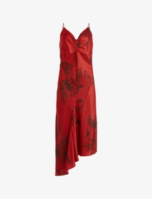 ALLSAINTS: Alexia floral-print silk midi dress