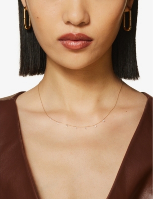 PERSEE PARIS: Danaé 18ct yellow-gold and 0.63ct diamond necklace