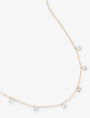 PERSEE PARIS: Danaé 18ct yellow-gold and 0.63ct diamond necklace