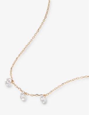 PERSEE PARIS: Danaé 18ct yellow-gold and 0.24ct diamond necklace
